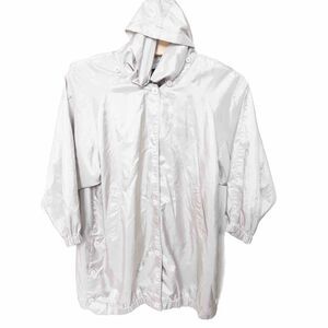 Vintage 90’s Alorna Womens Hooded Coat Button Poncho‎ Style Sz 15/16